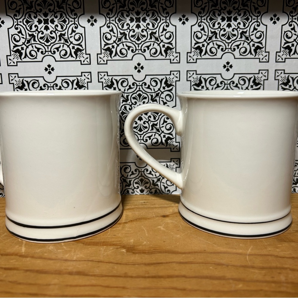 Home Essentials  “The Mr. & Mrs.” White and Black Mugs Set - Picture 2 of 4